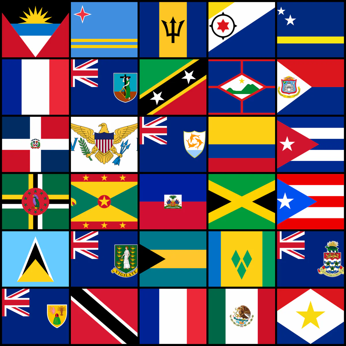 Flags Of Caribbean Countries